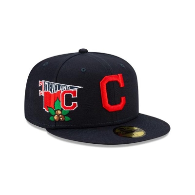 Sapca New Era Cleveland Indians MLB City Patch 59FIFTY Fitted - Albastri